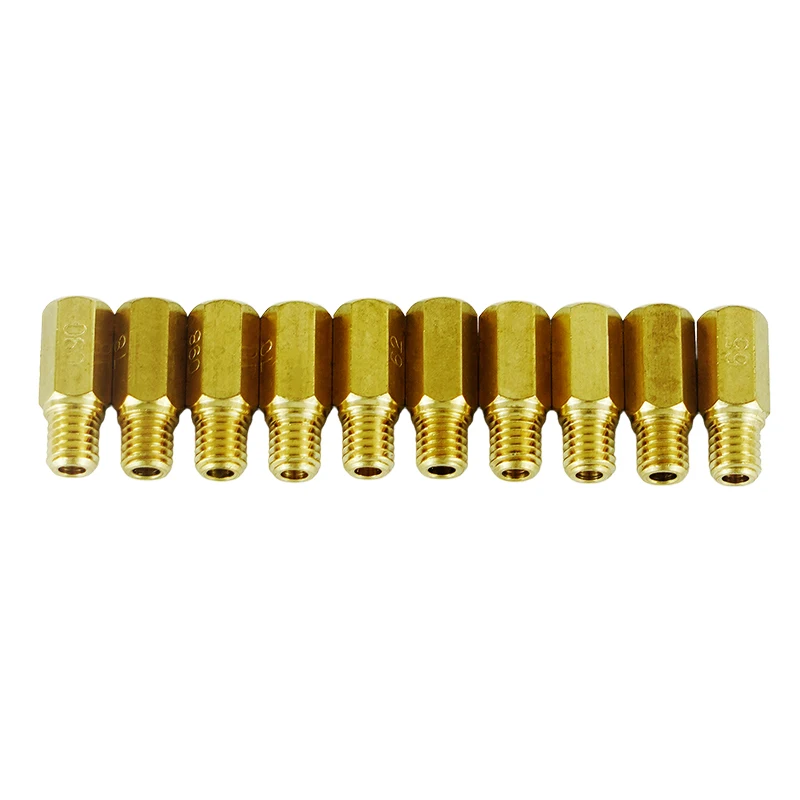 Pack of 10 Pieces Main Jets Kit For Keihin FCR OKO KOSO PE PWK Carburetor Hexagon Motorcycle Main Injector Nozzle 60#-215#