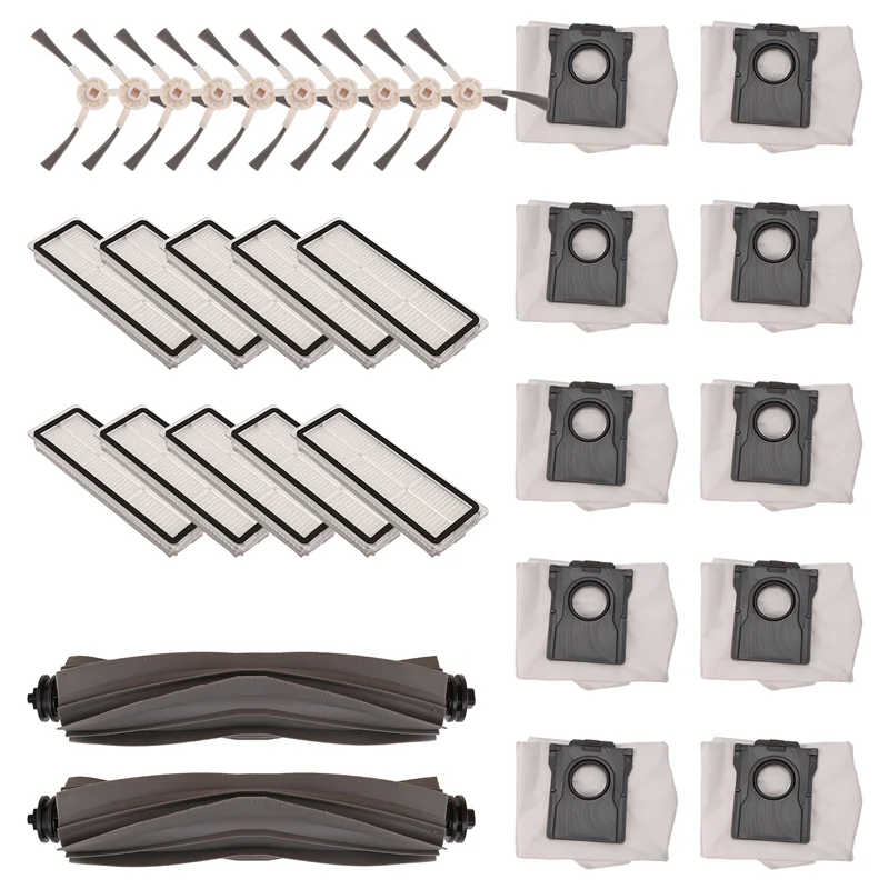 

FGGS-For Dreame D10 Plus Gen 2 RLD32GD Replacement Parts Accessories Main Side Brush Hepa Filter Mop Cloth Dust Bag