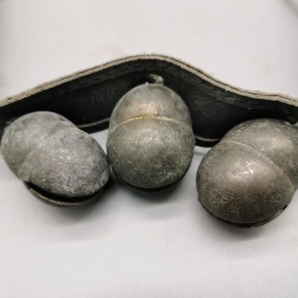 Bronze horse bells are adorned on the necks of mules and horses