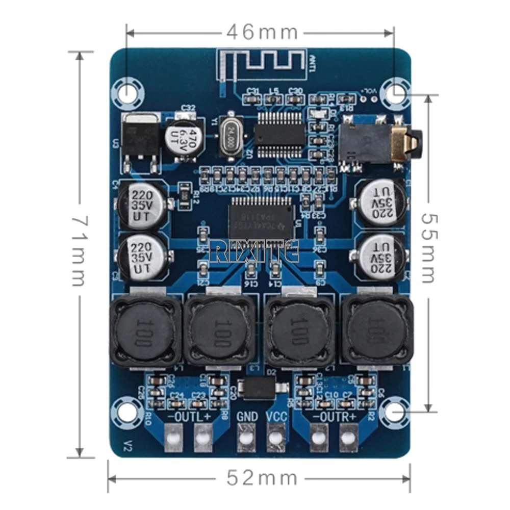 TPA3118 2x45W Dual Channel Stereo Audio Bluetooth Digital Power Amplifier Board Amplificador DC 12V-28V M314 32P Original Chip