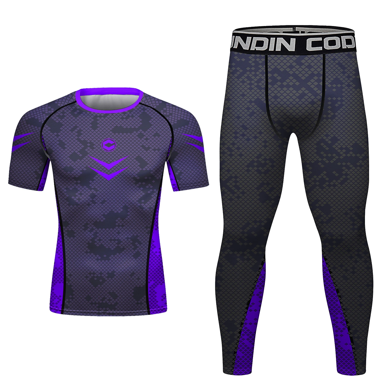 Cody Lundin T Shirt Compression Bjj Kickboxing Logo Clothes Purple Rashguard Teakwondo Uniform Cycling Stretch Suits Shorts Set