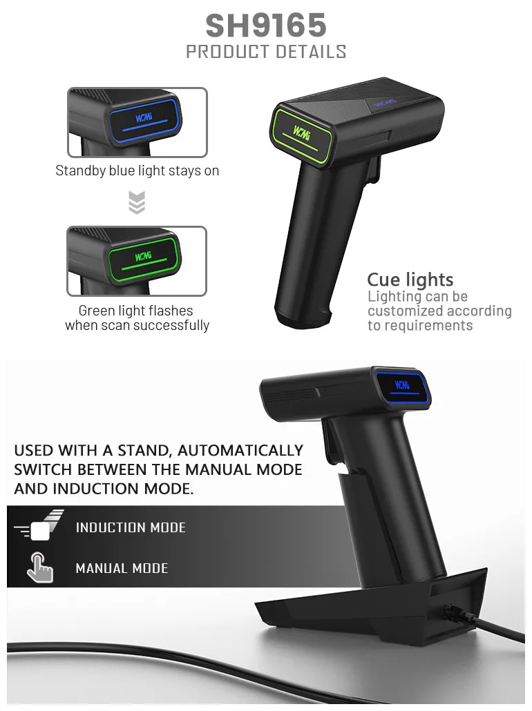 Ash9165 Mikrofilm drucker & Scanner Supermarkt Wireless Barcod Infrarot Barcode und QR-System Pass Scanner Leser