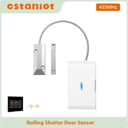 Wireless Rolling Shutter Door Sensor Garage Gates Magnetic Detector Thickening Switch Anti-theft 433MHz Home Alarm System