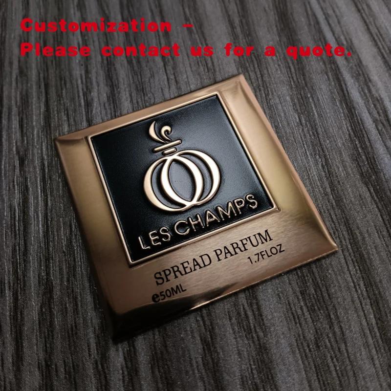 

custom.Personalized Adhesive Aluminum Label Design Waterproof Sticker Perfume Metal