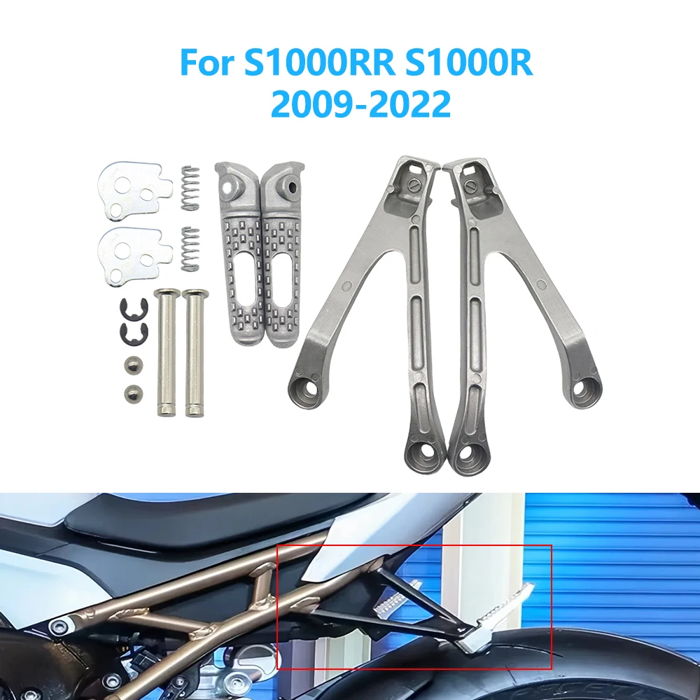 

For BMW S1000RR S1000R S1000 1000R 1000RR 2009-2022 2016 Motorcycle Rear Passenger Footrest Foot Peg Rest Pedal Bracket Kit