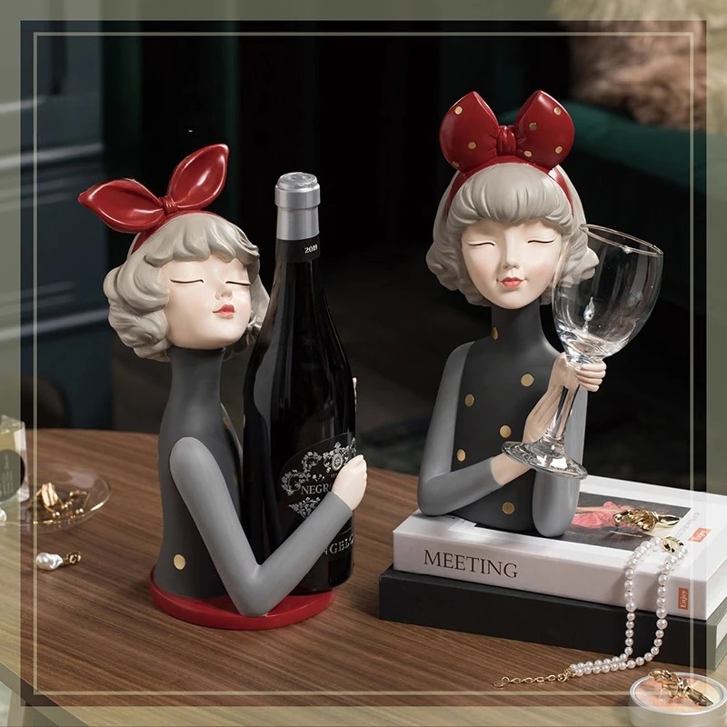set-di-portabottiglie-per-vino-rosso-con-fiocco-per-ragazza-ornamento-decorativo-per-armadietto-del-vino-di-lusso-leggero