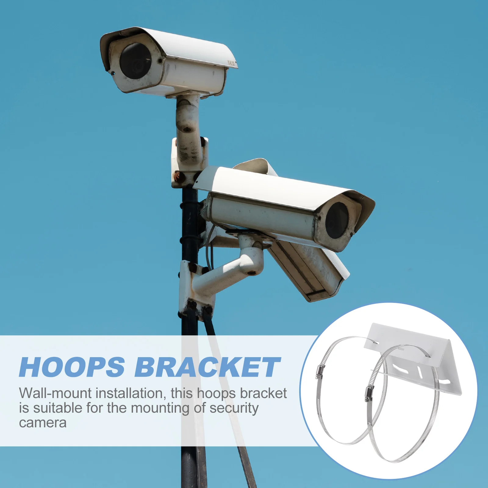 

Hoop Column Bracket Pole Flag Mounting for Camera Hoops Vertical Cameras Wall Security