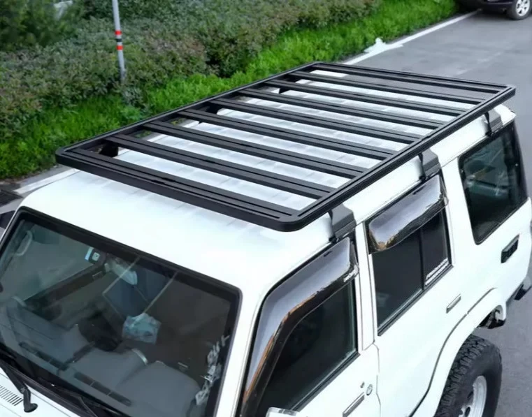 For Prado LC150 Aluminium Roof Basket with Stainless Steel Frame for Off-road Flat Support Car Roof Luggage Rack