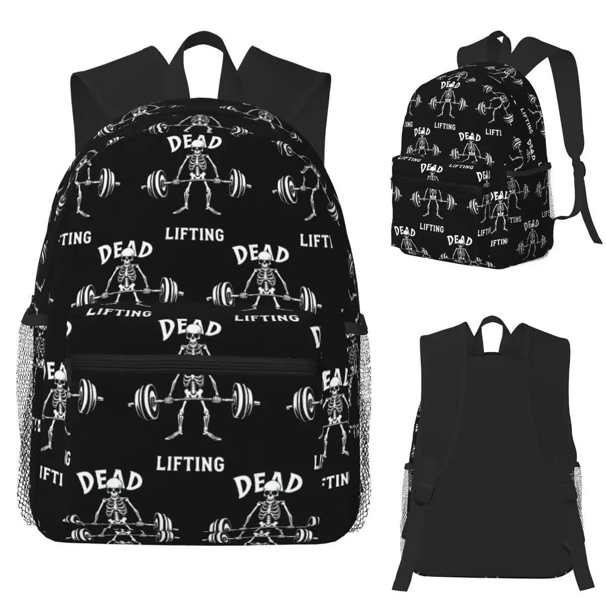

Студенческий рюкзак Dead Lifting Skeleton, школьная сумка, походный дорожный рюкзак для мужчин и женщин, сумка для книг, сумки на плечо