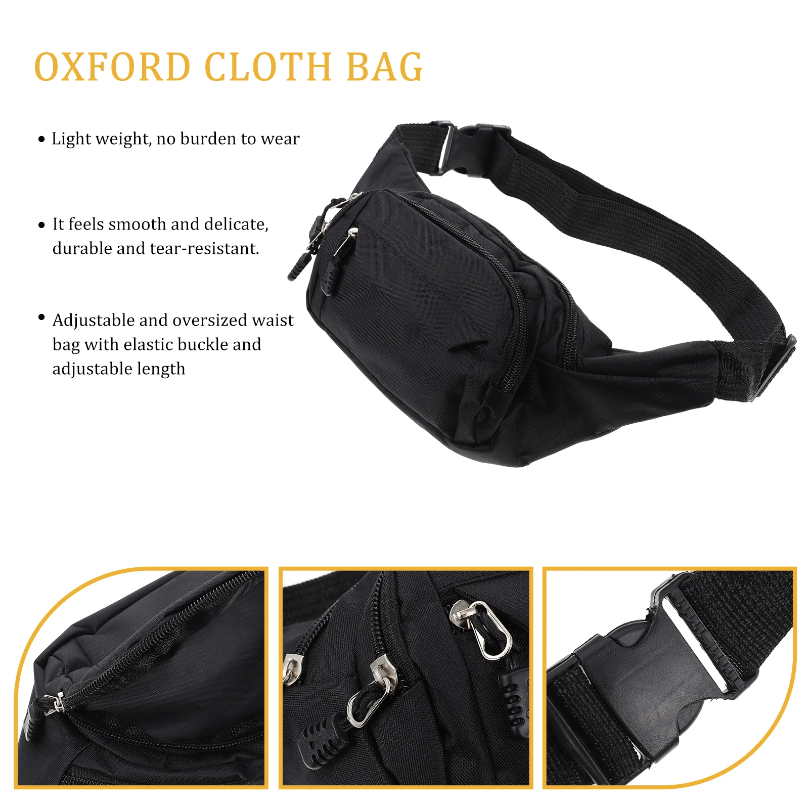 

Waterproof Shoulder Bag Men Single-Shoulder Sling Crossbody Sports Satchel Travel Running Oxford Cloth Wear Resistant Light