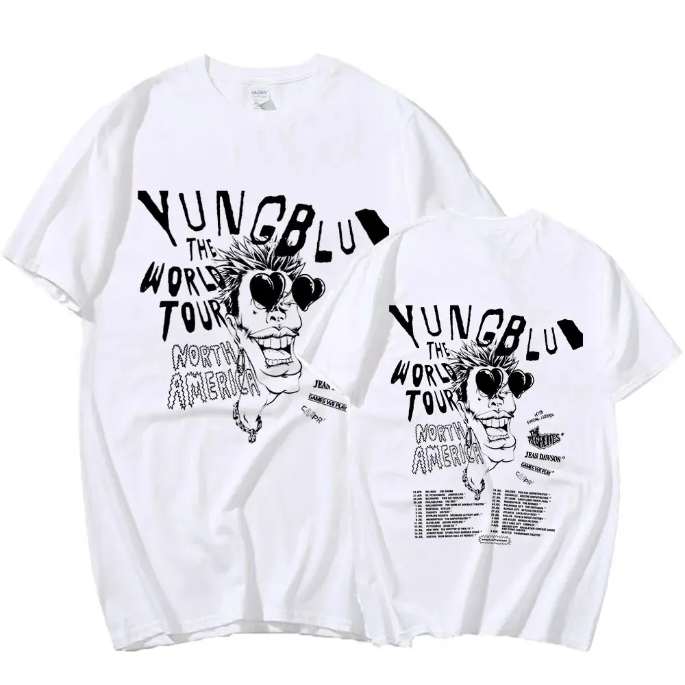 Yungblud-Camiseta de la gira mundial para hombre, camisa de manga corta con cuello redondo de gran tamaño, regalo de Hip Hop, ropa de calle, 2023