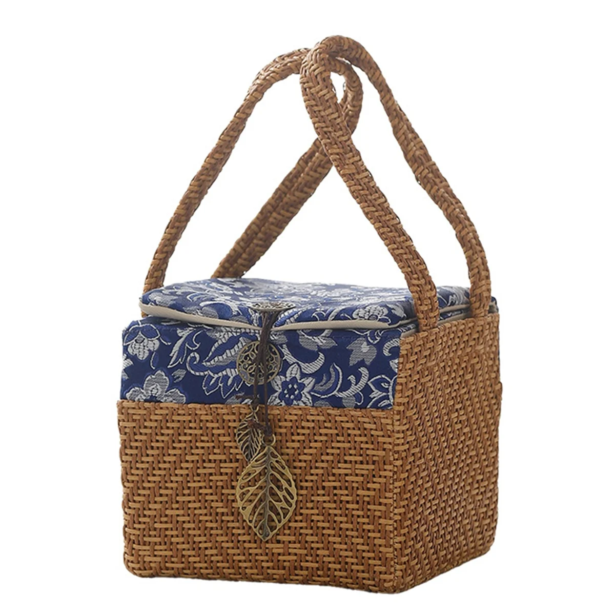 New Portable Outdoor Travel Tea Set Stylish Storage Bags Business Gift Vintage Tea Can Packaging Woven Cloth Bag