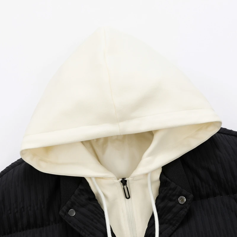 女性男性古典的な暖かい冬ジャケットダウンジャケット 90% ダックダウンアウターカップルコート偽ツーピースパーカージャケット