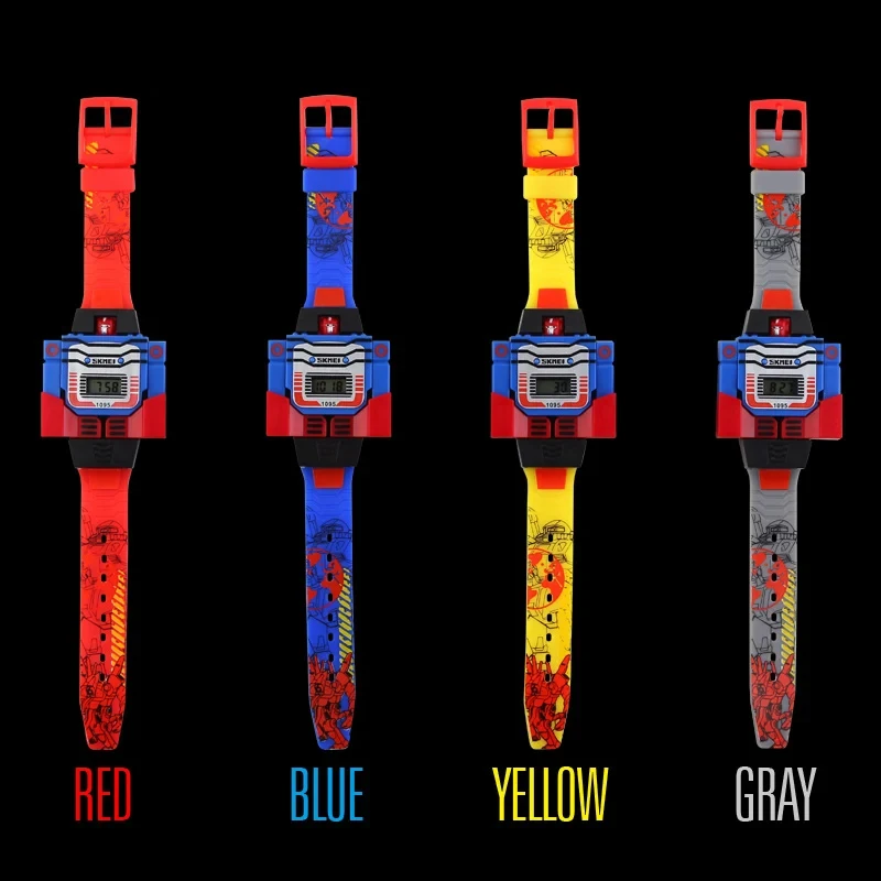 Transformers Orologi per bambini LED Digitali per bambini Orologi sportivi per cartoni animati Robot Trasformazione Giocattoli Film Periferici Regali di compleanno