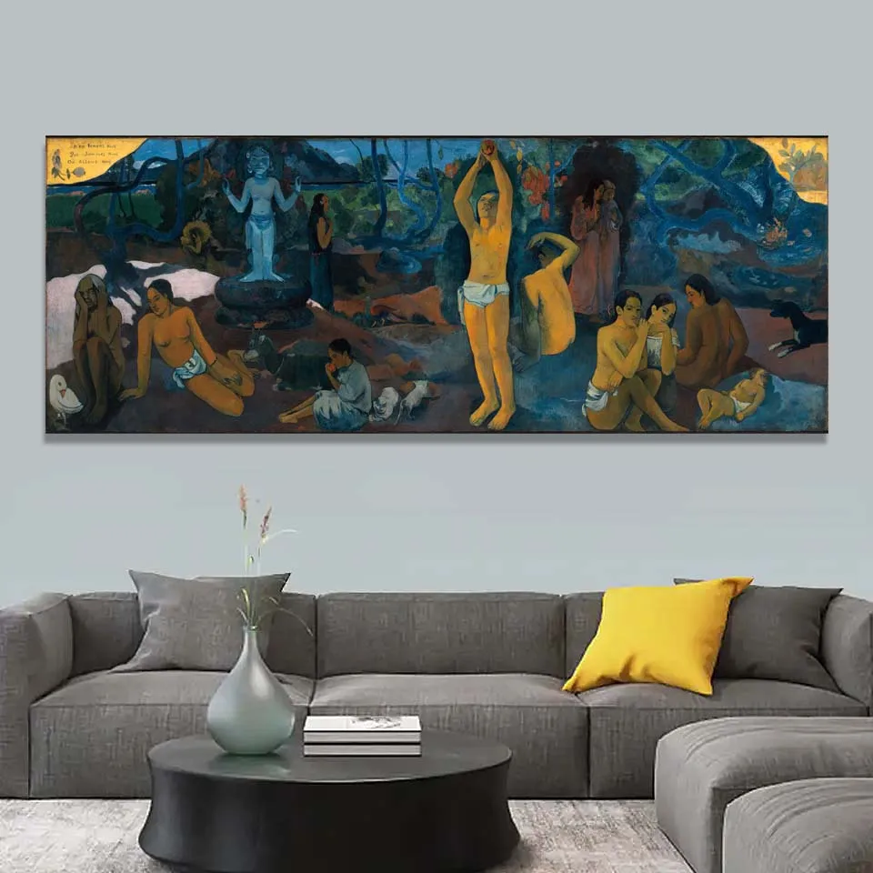 

Hand painted oil painting reproduction of Where Do We Come From What Are We Where Are We Going by Paul Gauguin Home decor