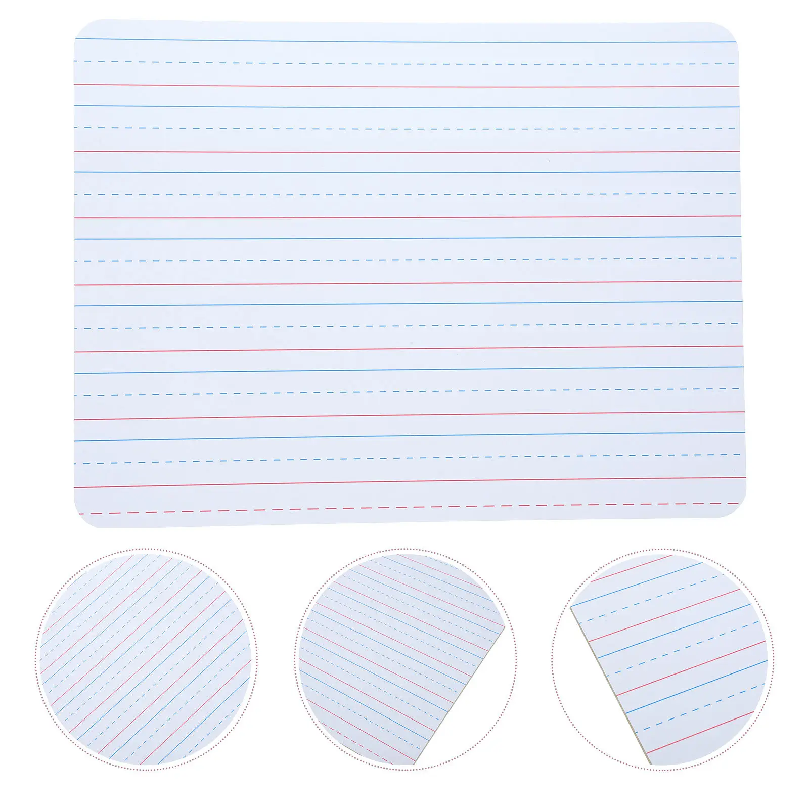 A4 Size Dry Erase Whiteboard,21x29.7cm Small Erasable Writing Board with Red-Blue Four-Line Three-Grid Lines for English Letters