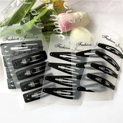 40pcs Women's Solid Metal Hairpins - Simple Black Barrettes for Girls, Durable BB Clips & Headwear Accessories