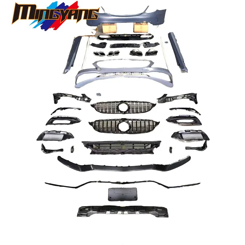 

W205 Upgrade C63 Facelifts C63 Car Bumper Side Skirt Grille Bodykit For C Class 2015-2018 W205