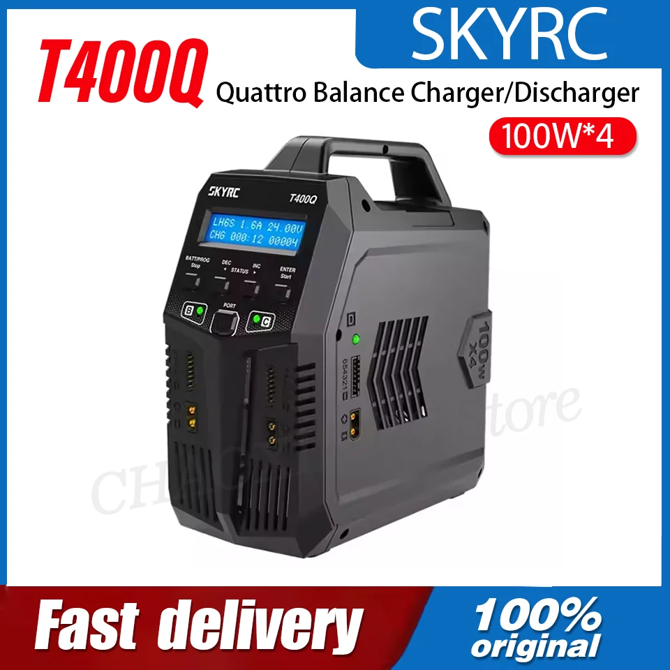 SKYRC T400Q 4*10W 4-channel intelligent balance charger AC /DC built-in power supply
