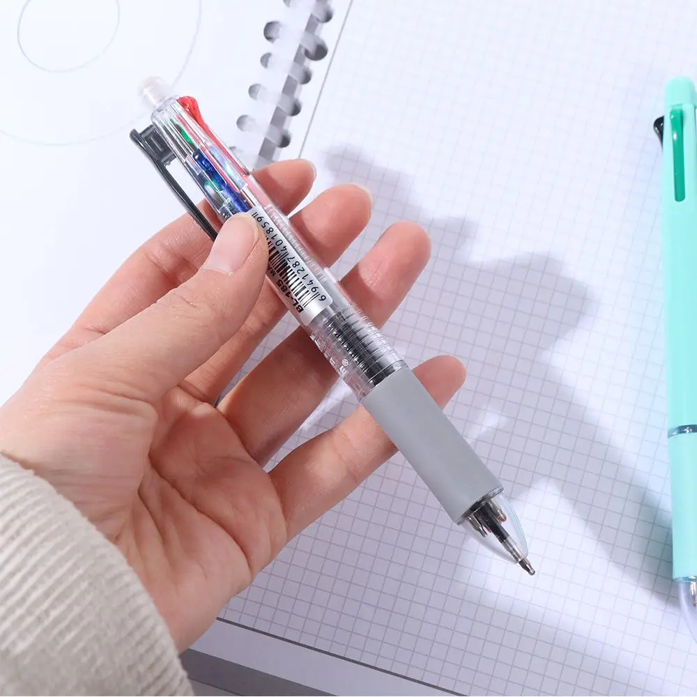 

4 шт., 4 цвета, шариковая ручка, разноцветные шариковые ручки, 1 автоматический карандаш 5 в 1, многоцветная выдвижная ручка 0,7 мм, креативная