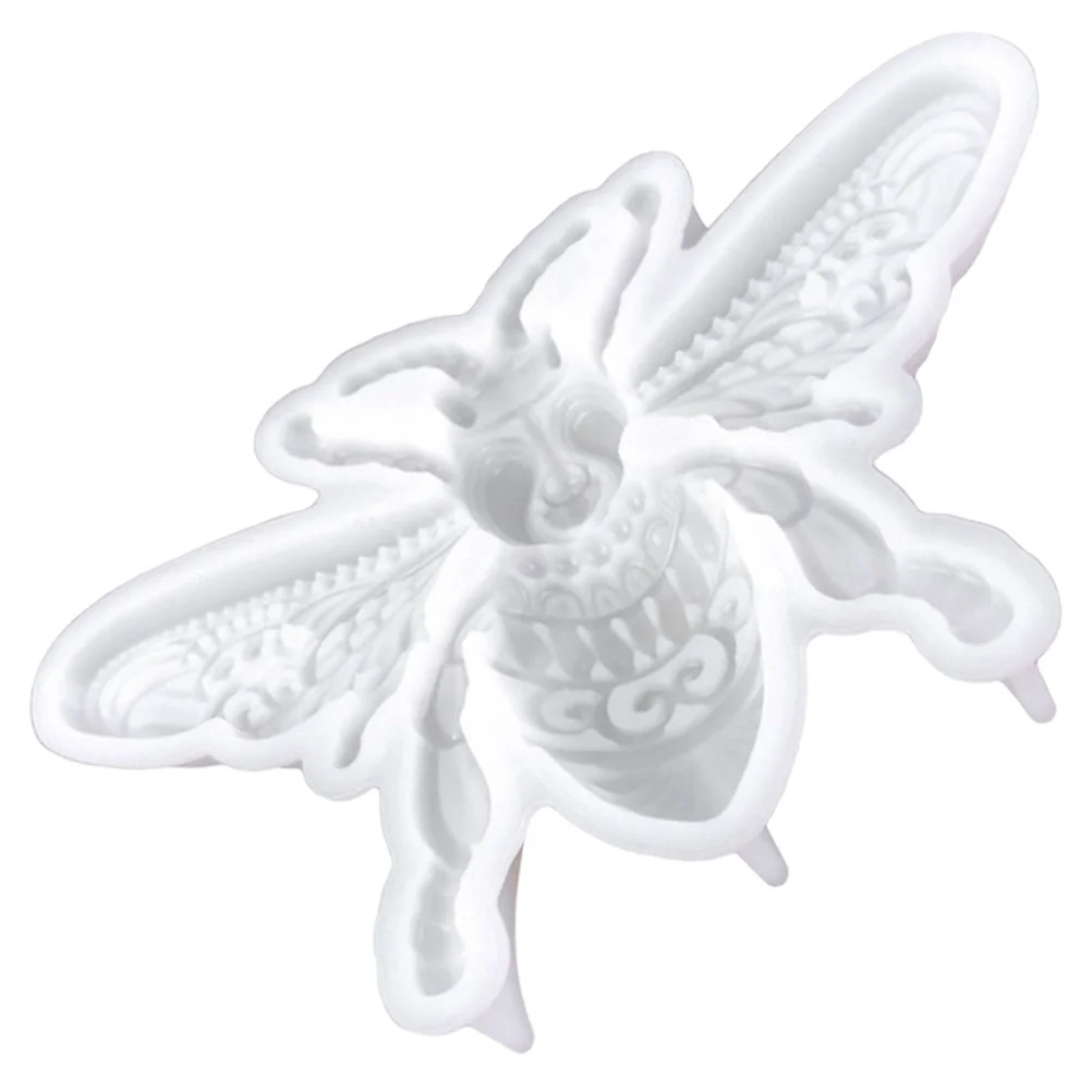 

Letter Bee Mold Silicone Crafts Making Vacuum Key Chain Epoxy for DIY White Man