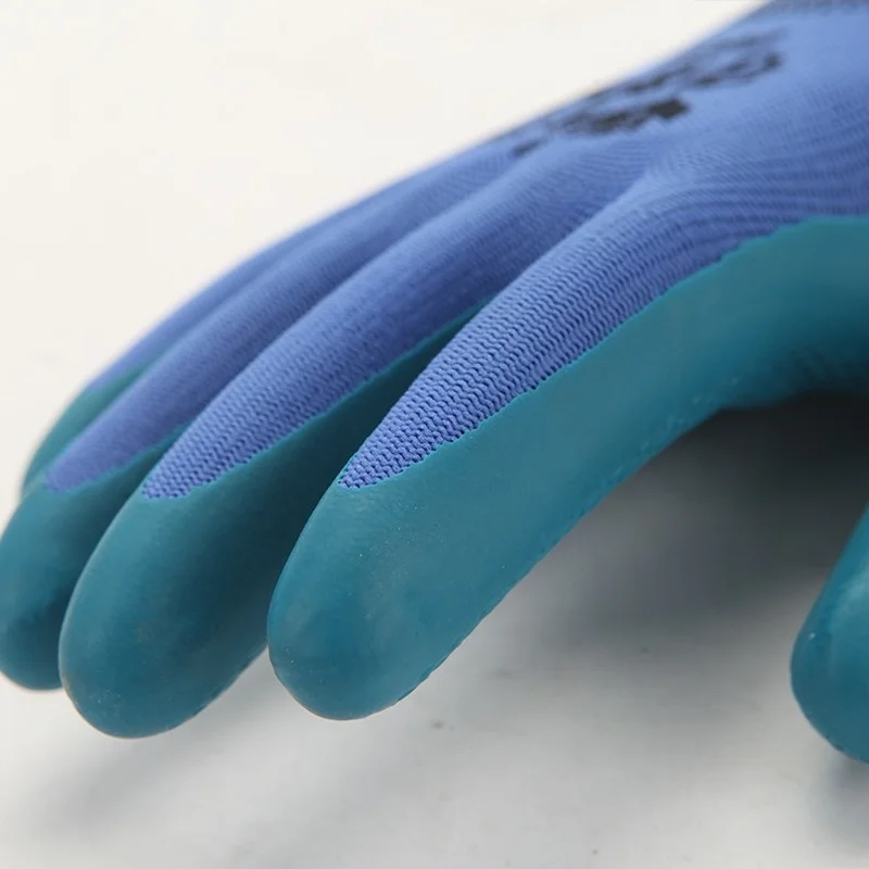 A Pair of Latex Embossed Gloves, Anti-wear Labor Protection Gloves, Oil-proof and Waterproof Special Gloves for Labor Protection