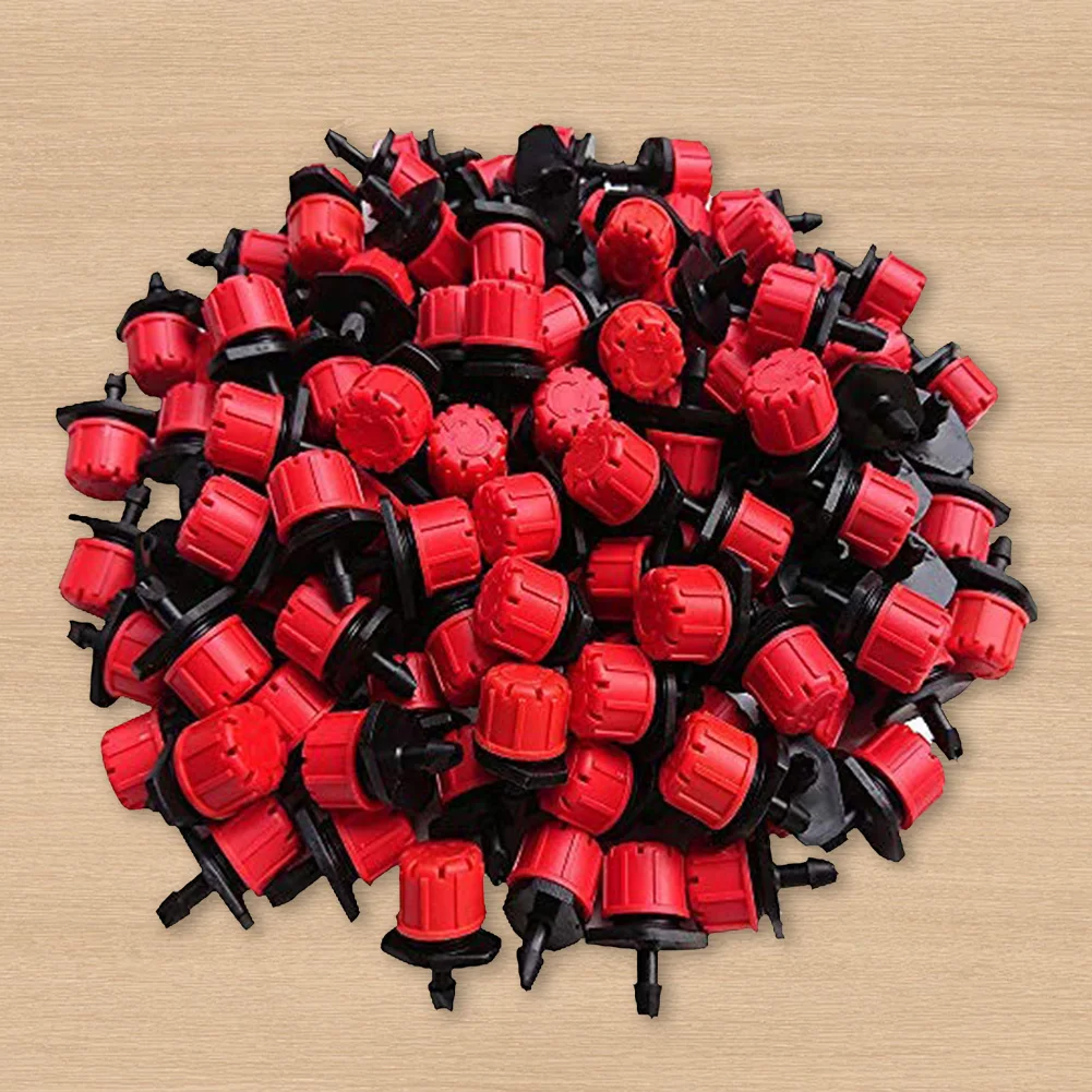 500 قطعة 1/4 بوصة منقطات الري بالتنقيط القابلة للتعديل لسقي فعال في ساحات الحدائق والدفيئات الزراعية