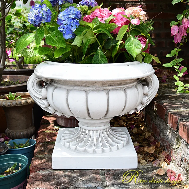 European retro wedding road guide flower pot Roman column courtyard garden base studio real props ornament