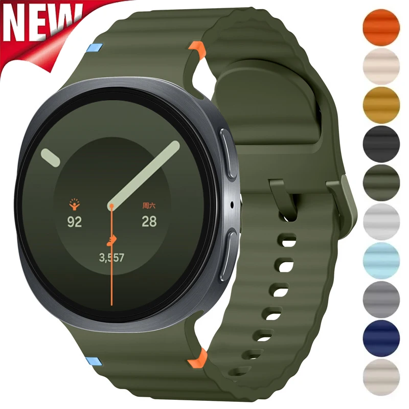 Nahtloses Silikonarmband für Samsung Galaxy Watch 9 8 40mm 44mm Sport-Armband für Samsung Galaxy Watch 8 Classic 46mm Armband