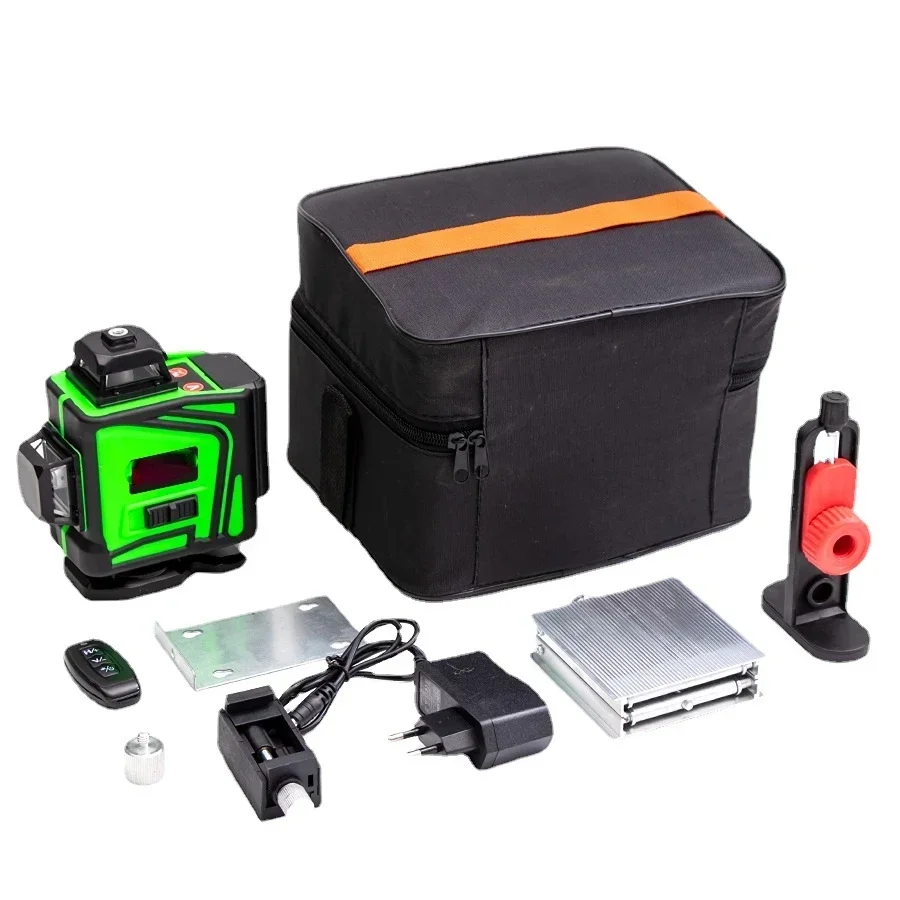 green beam laser cross 12 line self leveling 3d auto rotary construction nivel laser level 360 degree machine tool