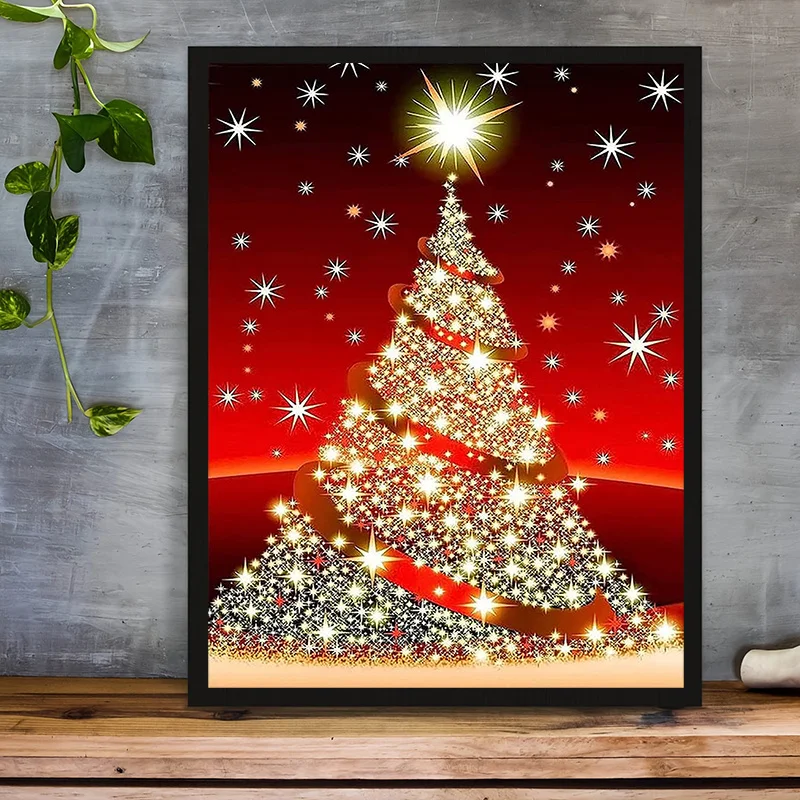 Color Skull 5D DIY Diamond Painting Christmas Tree Diamond Embroidery Cross Stitch Set Full Rhinestone Mosaic Home Decoration