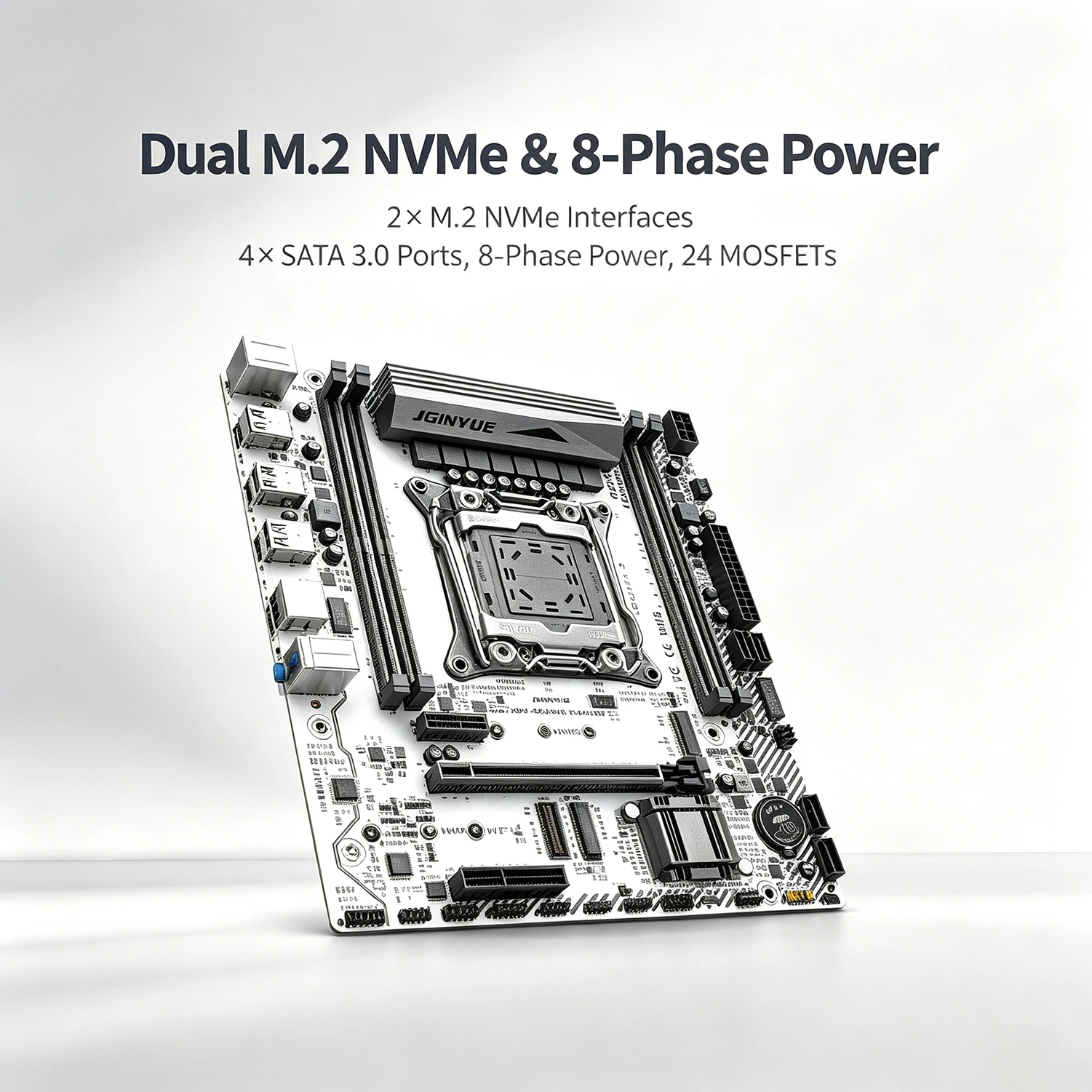 JGINYUE X99 마더보드 LGA 2011-3 지원 제온 E5 V3 V4 CPU 및 DDR4 RAM 메모리 M.2 NVME SATA WIFI X99M 게이밍 D4/ARGB 썸네일 5