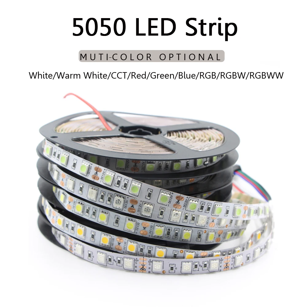 DC12V SMD 5050 RGBW RGB+WW RGB CCT led strip light  Flexible LED Tape Double Color CW/WW Dual White Color Temperature Adjustable