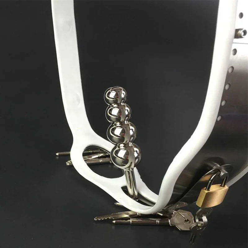 Female Chastity Belt Anal Plug+Vagina Plug Dildo Masturbator Strap On Pants Stainless Steel Bdsm Metal Sex Tools Chastity Device