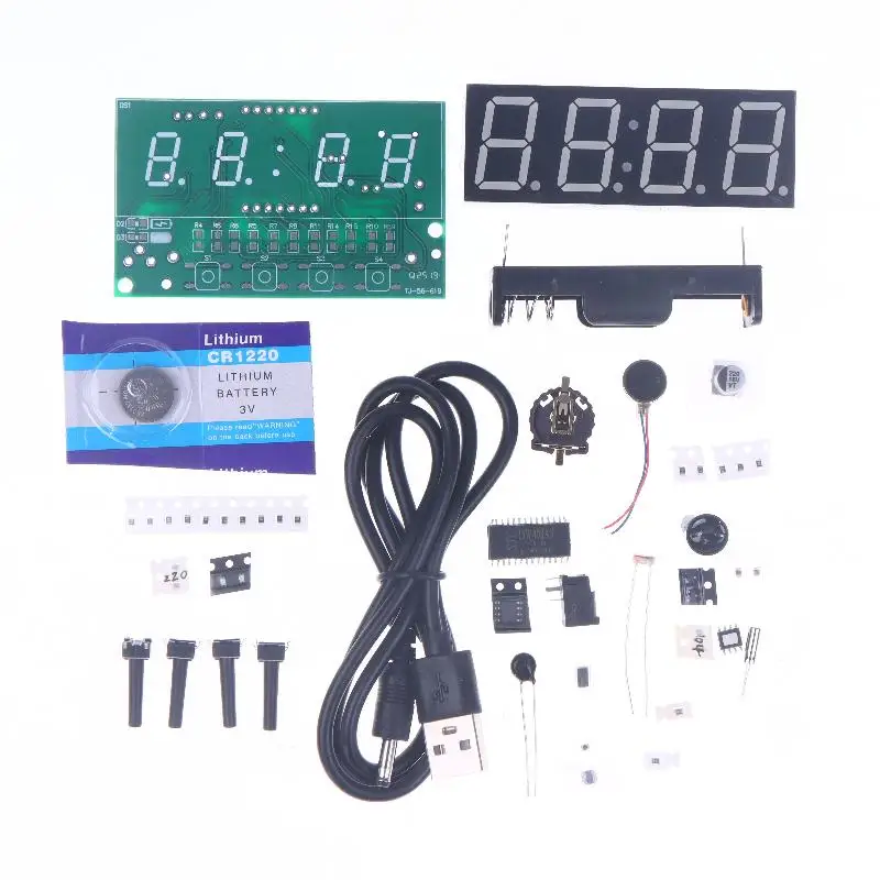 Zestaw wielofunkcyjny do samodzielnego montażu budzika DC 5V Mini zegar pogodowy do ćwiczeń lutowania Elektroniczne zestawy do samodzielnego montażu cyfrowego zegara