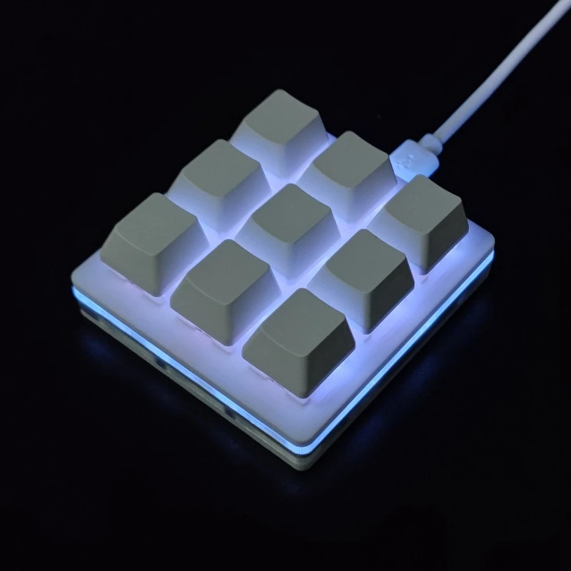 Imagem -05 - Mini Teclado Mecânico de Teclas Selecionar Tudo Copiar Colar Tecla de Atalho Personalizada Senha de Uma Chave Jogo Osu Plástico Branco pc