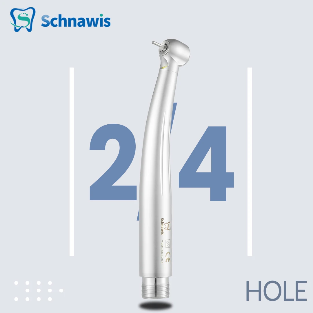 

Schnawis LED Dental High Speed Handpiece Dentistry Air Turbine Handpiece with Four Water Sprays Handpiece 2/4Hole Dentist Tool