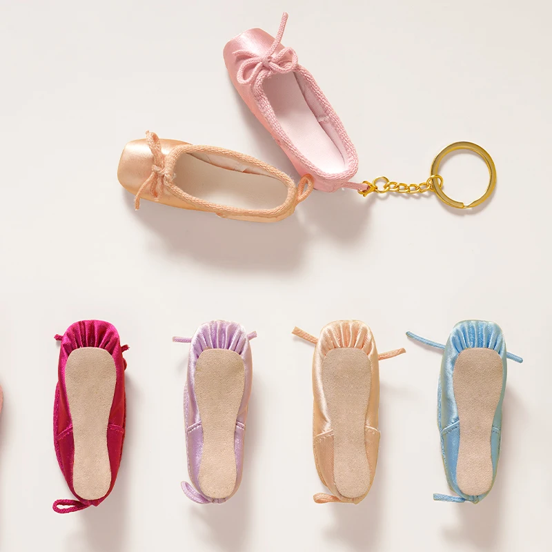 Mini llavero de zapato de punto de Ballet para niñas, bolso colgante, decoración para bailarina, bolsas de baile, accesorios de Ballet, regalos