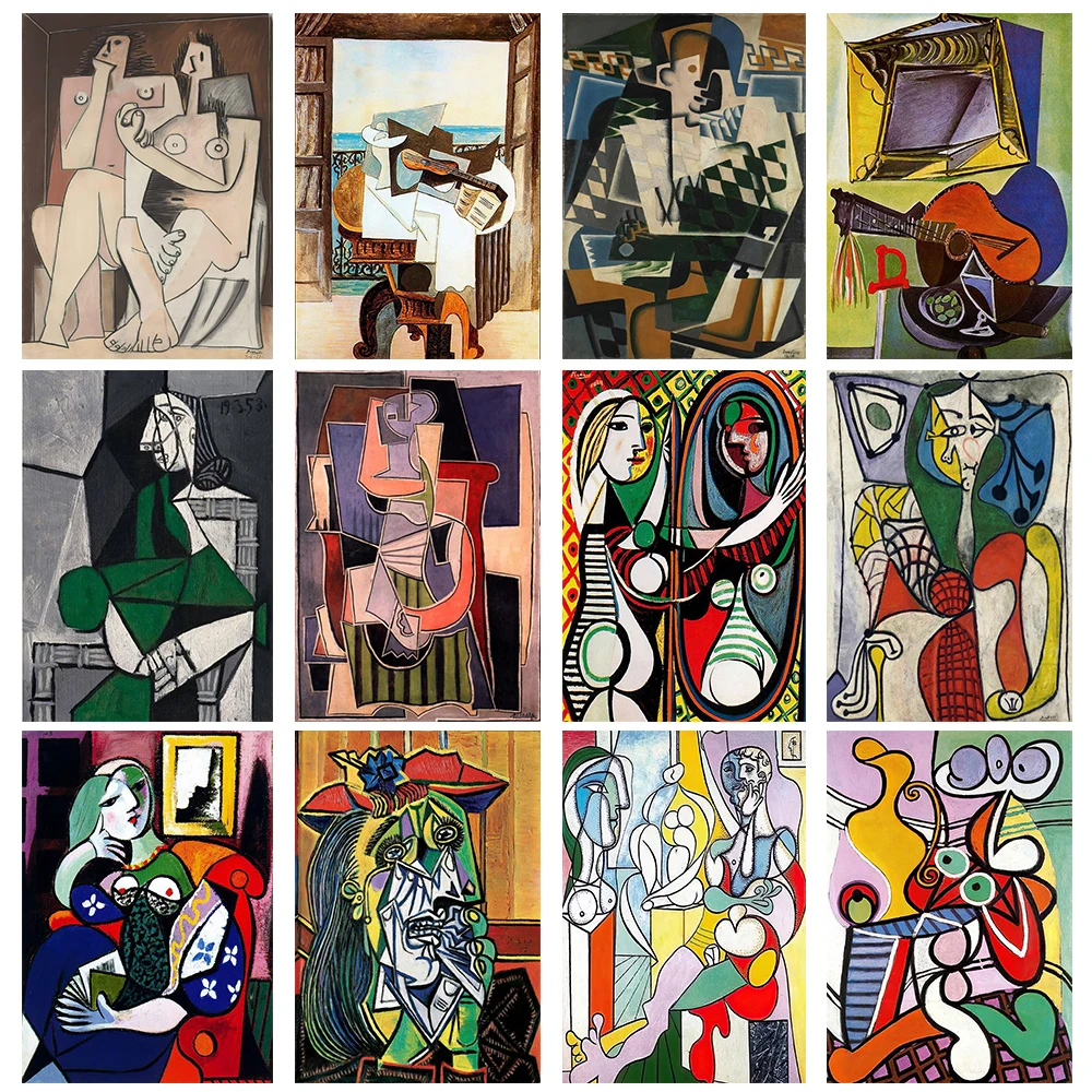 

Modern Art Master Picasso Abstract Canvas Painting Cubism Home Wall Art Poster Prints Pictures Bedroom Living Room Decor Murals