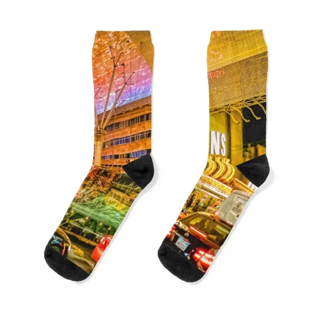 

Fremont Street Experience Las Vegas Socks heated anti slip football Rugby summer Socks For Men Women's