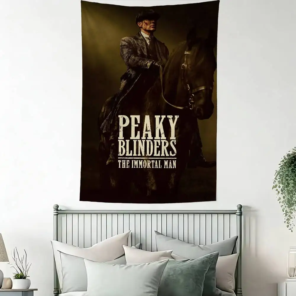 Moive P-Peaky Blinders The Immortal Man Flag Digital Printing Banner for Garage Wall Out Door Decoration
