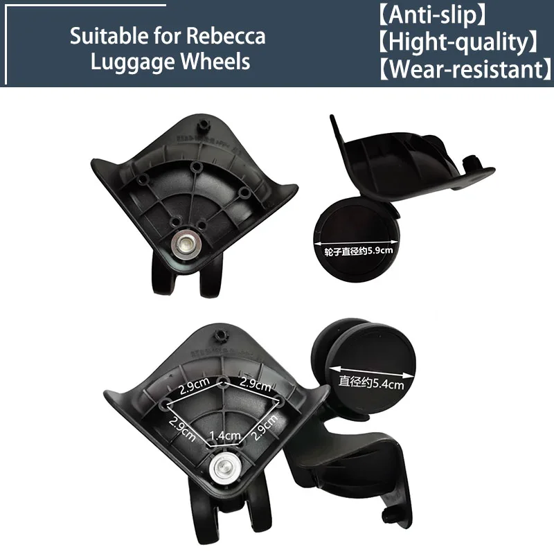 

2/4 Wheels Universal Wheels for Rebecca B-193 Swivel Wheels Luggage Accessories Replacement Trolley Parts for Suitcase