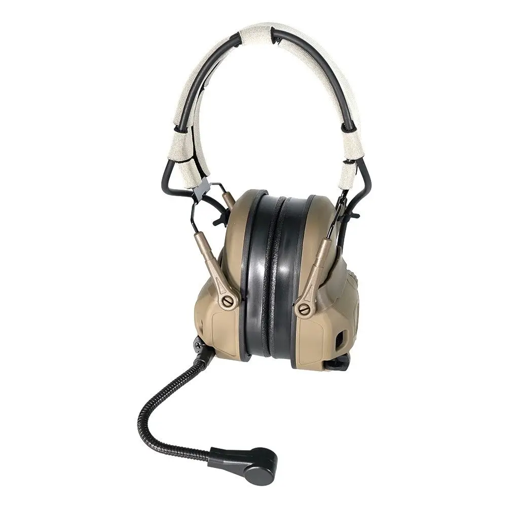 SPECPRECISION GEN6 Captador de som com cancelamento de ruído fone de ouvido tático NRR 31dB SNR 33dB fone de ouvido tático preto / verde / bronzeado