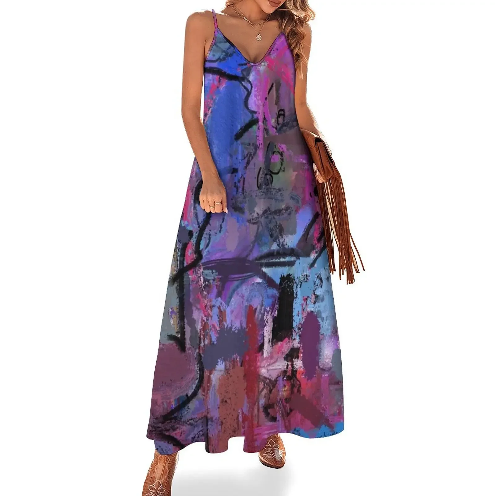 

Jazz Music abstract art Sleeveless Dress dresses for women 2024 luxury designer party Clothing Dress vintage