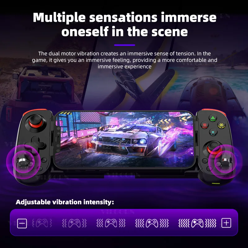 D6DP Wireless Gamepad 3D Joystick For Android/Ios/Switch/PC BT Extendable Gaming Controller supports XBOX PS4 PS5 Streaming