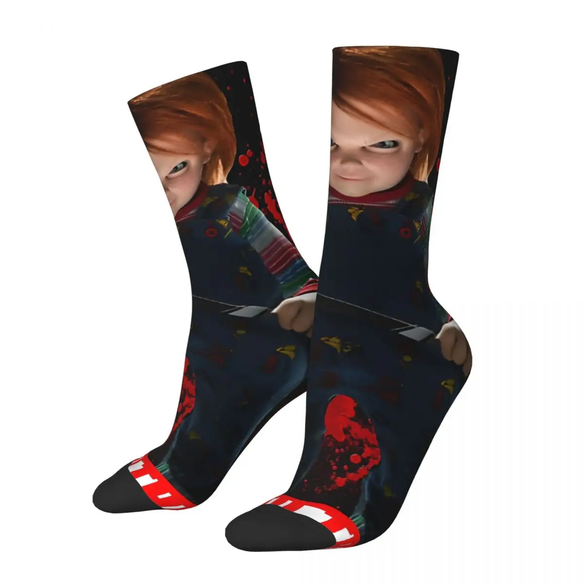 Crazy compression Handsome Sock for Men Vintage C-Chucky Quality Pattern Crew Sock Casual