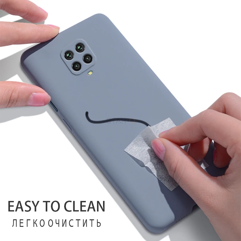 New Liquid Silicone Phone Case For Xiaomi Redmi Note 9 pro note9 9s Original Luxury Camera Protector Soft Back Cover Coque image 3
