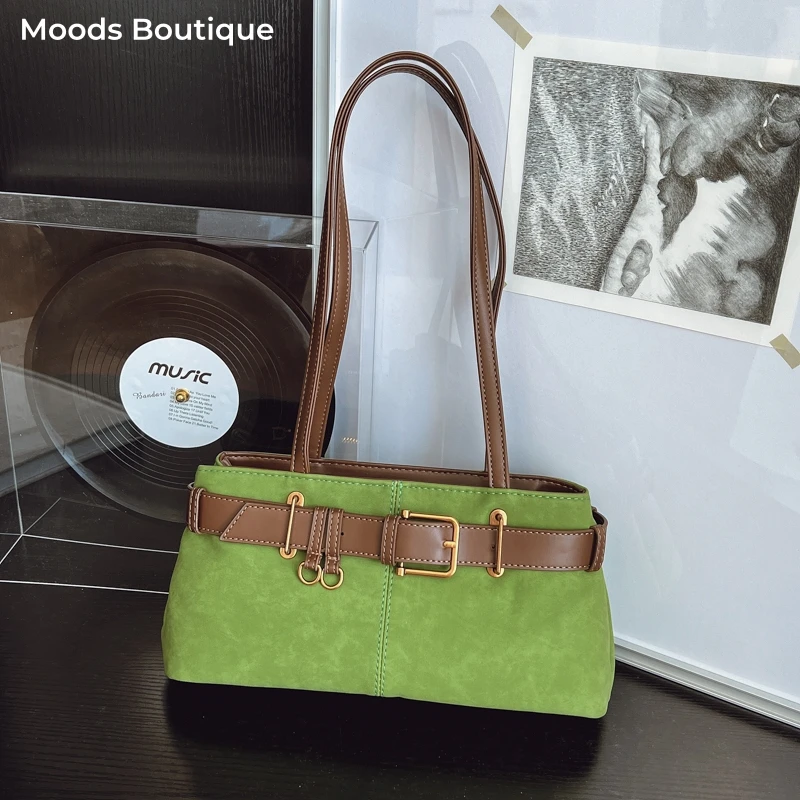 

Exquisite Belt Buckle Design Underarm Shoulder Bags For Women 2025 Fall New Luxury Designer Handbags Casual Street Satchels Bag