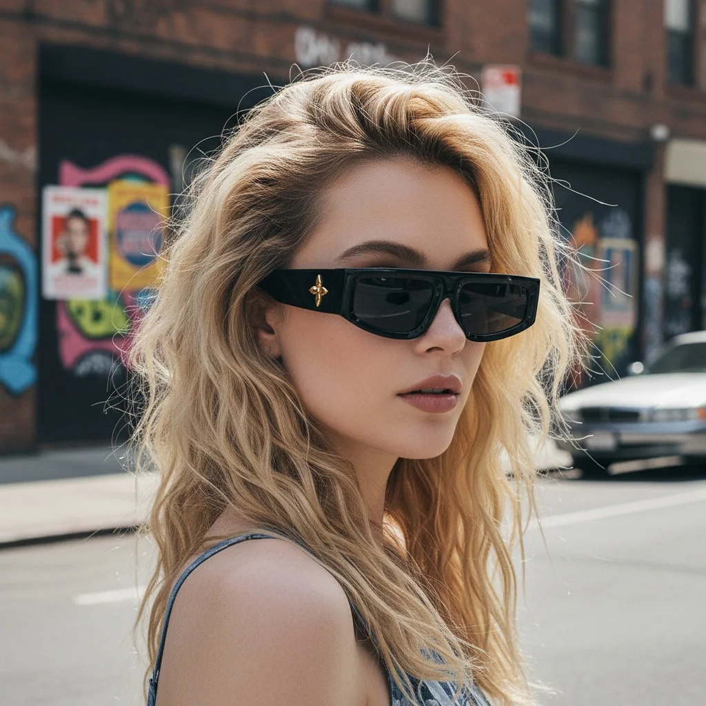 Modische Sonnenbrille im Cat-Eye-Stil, UV400-Schutzbrille für Männer und Frauen, modische Sonnenbrille im Hip-Hop-Stil, 5376