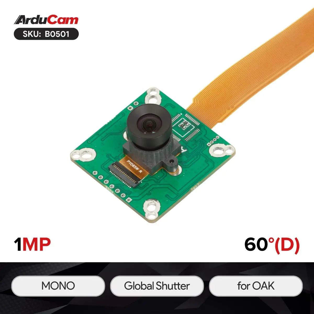 

Arducam OV9282 MONO Global Shutter Camera Module for DepthAI OAK